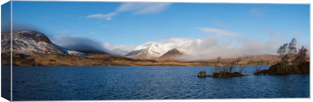 Lochan na h-Achlaise Panorama Canvas Print by Tommy Dickson