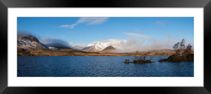 Lochan na h-Achlaise Panorama Framed Mounted Print by Tommy Dickson