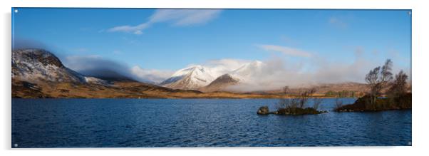 Lochan na h-Achlaise Panorama Acrylic by Tommy Dickson