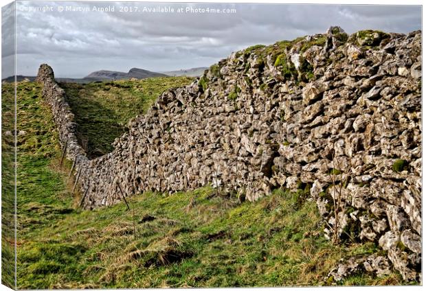 Yorkshire Dry Stone Wall Near Malham Canvas Print by Martyn Arnold