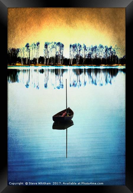 Reservoir Grunge. Framed Print by Steve Whitham