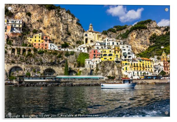 Views of the Amalfi Coast, Positano, Ravello, Maiori, Amalfi. re Acrylic by Dragomir Nikolov