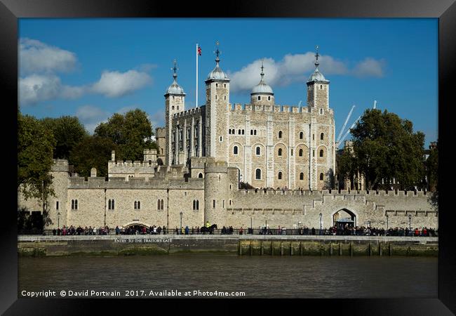 Tower of London, traitors gate Framed Print by David Portwain