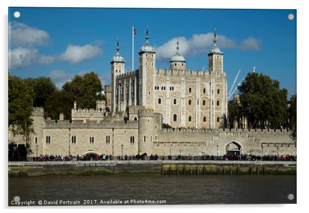 Tower of London, traitors gate Acrylic by David Portwain