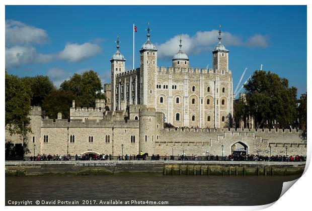 Tower of London, traitors gate Print by David Portwain
