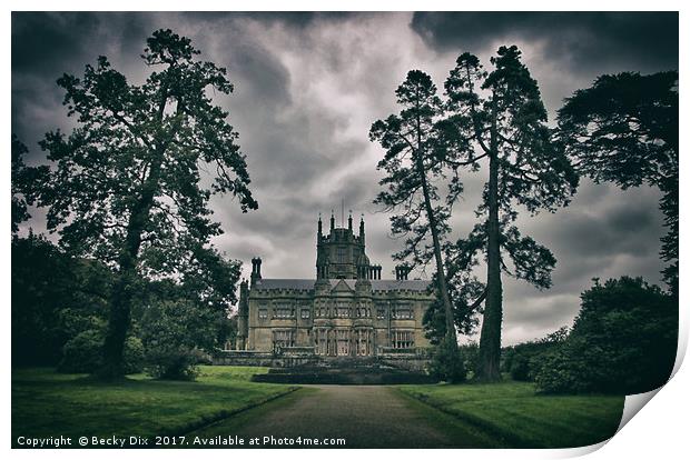 Margam Castle. Print by Becky Dix
