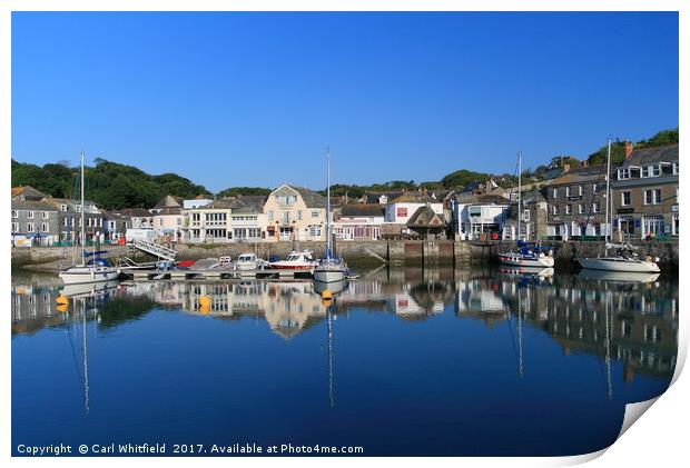 Padstow Harbour in Cornwall, England. Print by Carl Whitfield