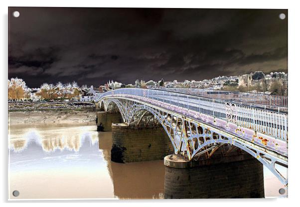 Chepstow Bridge Acrylic by les tobin