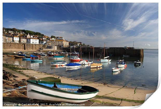 Mousehole in Cornwall, England. Print by Carl Whitfield