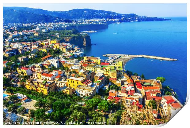 Amalfi coast in Italy Print by Dragomir Nikolov
