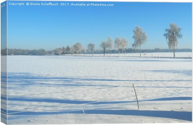 Winter Wonderland Canvas Print by Gisela Scheffbuch