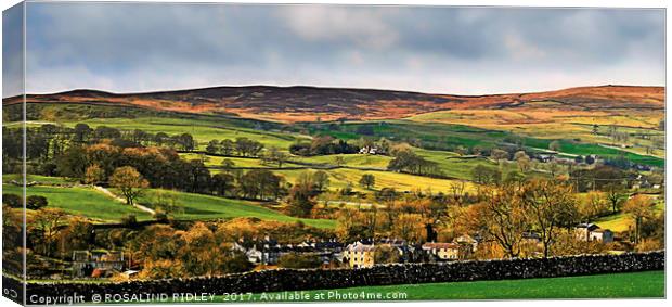 "VIEW ACROSS GRASSINGTON AND MOORS BEYOND" Canvas Print by ROS RIDLEY
