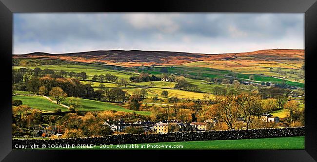 "VIEW ACROSS GRASSINGTON AND MOORS BEYOND" Framed Print by ROS RIDLEY