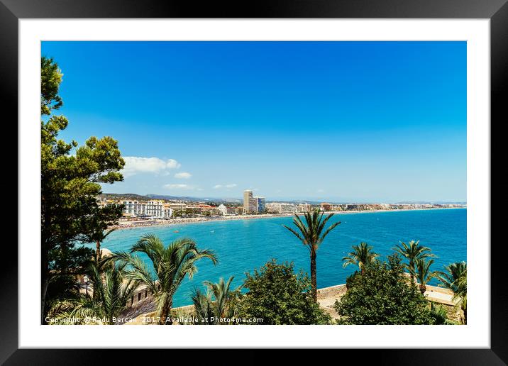 Panoramic View Of Peniscola City Holiday Beach Res Framed Mounted Print by Radu Bercan