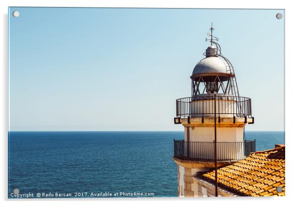 Lighthouse Of Papa Luna Castle In Peniscola, Spain Acrylic by Radu Bercan