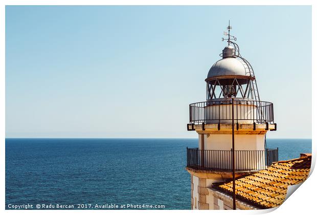 Lighthouse Of Papa Luna Castle In Peniscola, Spain Print by Radu Bercan