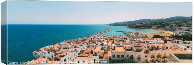 Aerial Panoramic View From Papa Luna Castle Of Pen Canvas Print by Radu Bercan