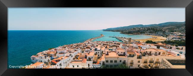 Aerial Panoramic View From Papa Luna Castle Of Pen Framed Print by Radu Bercan