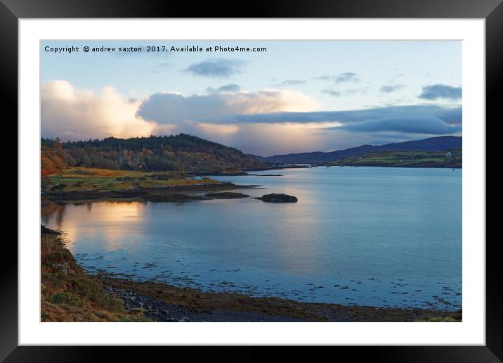 LOCH OF CLOUD Framed Mounted Print by andrew saxton