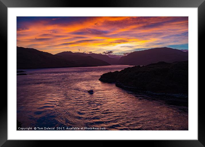 Highland sunrise Framed Mounted Print by Tom Dolezal