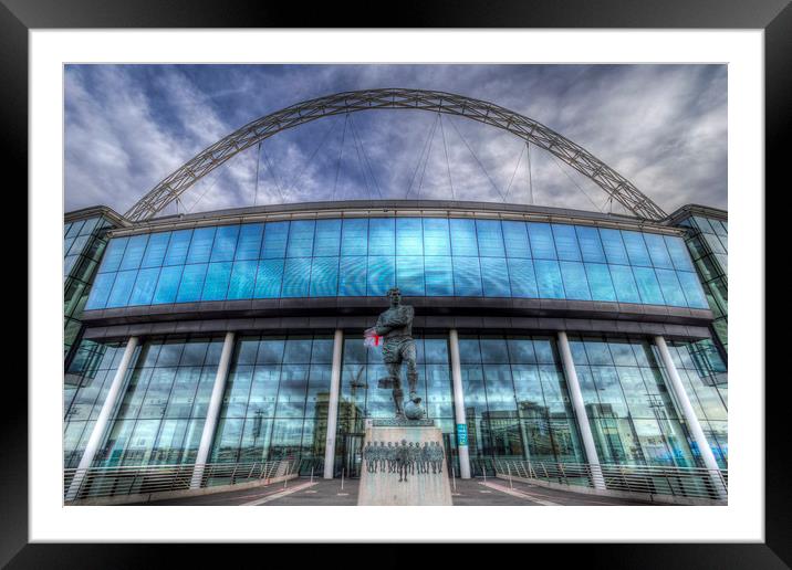 Bobby Moore Statue Wembley Stadium  Framed Mounted Print by David Pyatt