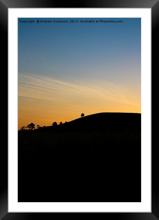 Ivinghoe Beacon Sunrise Framed Mounted Print by Graham Custance