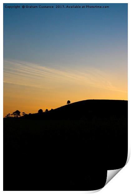 Ivinghoe Beacon Sunrise Print by Graham Custance