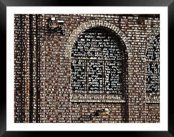The Writing is on the Wall Framed Mounted Print by Paul Macro