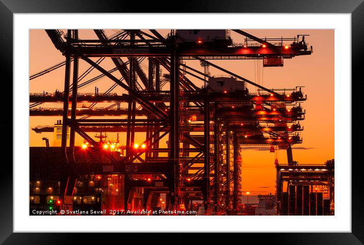 Evening Glow at the Docks Framed Mounted Print by Svetlana Sewell