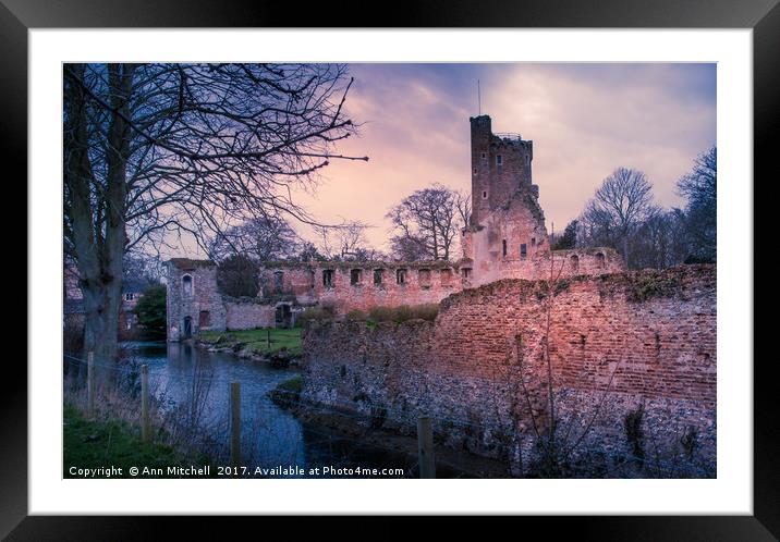 Caister Castle Norfolk Framed Mounted Print by Ann Mitchell