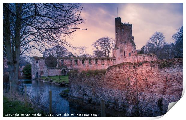 Caister Castle Norfolk Print by Ann Mitchell
