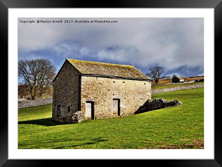 Yorkshire Dales Stone Barn Framed Mounted Print by Martyn Arnold