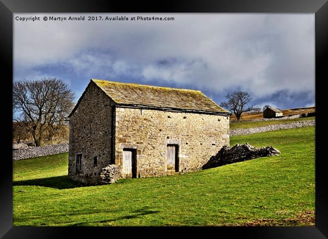 Yorkshire Dales Stone Barn Framed Print by Martyn Arnold