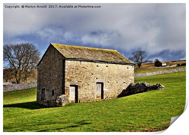 Yorkshire Dales Stone Barn Print by Martyn Arnold