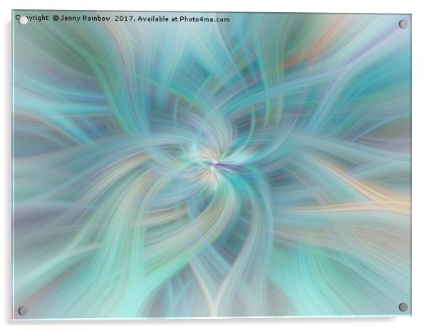Celestial Vortex Acrylic by Jenny Rainbow