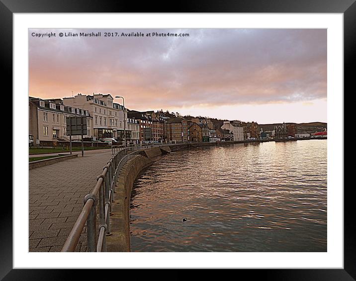 Sunrise over Oban. Framed Mounted Print by Lilian Marshall