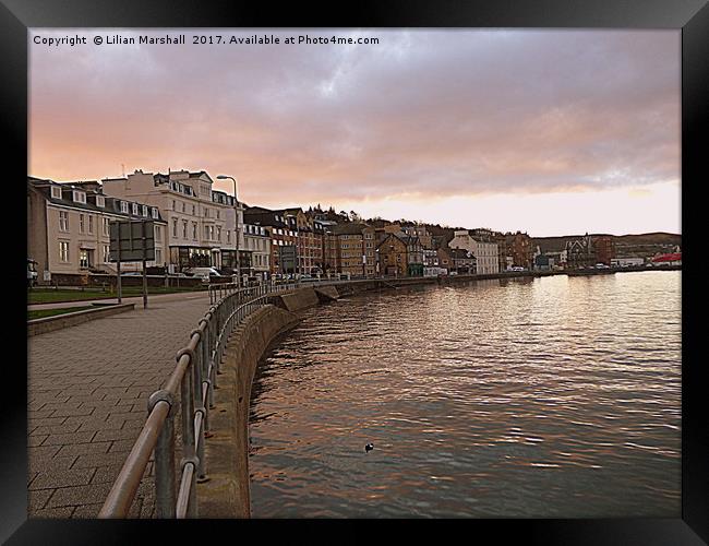 Sunrise over Oban. Framed Print by Lilian Marshall