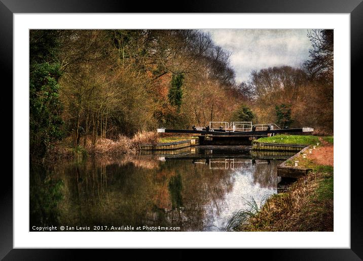 Above Sulhamstead Lock On The K&A Framed Mounted Print by Ian Lewis