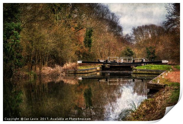 Above Sulhamstead Lock On The K&A Print by Ian Lewis