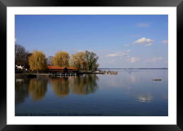 Lake Chiemsee Framed Mounted Print by Christiane Schulze