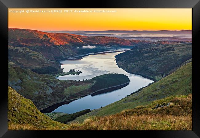 Thirlmere Sunrise Framed Print by David Lewins (LRPS)