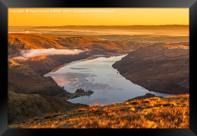 Early Morning Sun, Thirlmere Framed Print by David Lewins (LRPS)