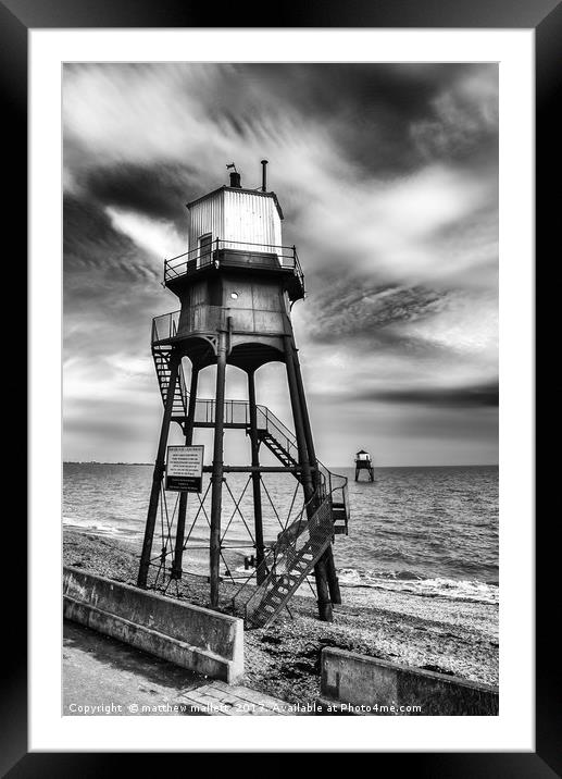 Dovercourt High And Low Light Framed Mounted Print by matthew  mallett