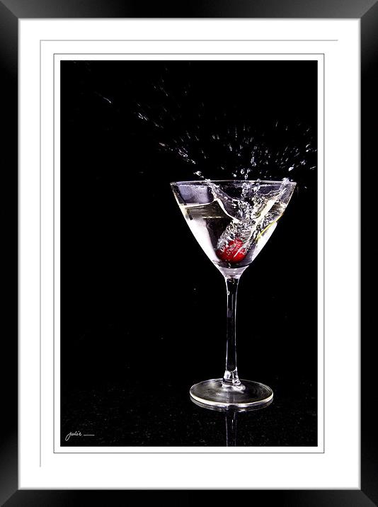Martini Time Framed Mounted Print by Julie Sutton