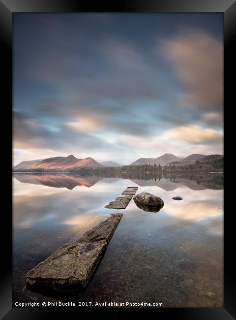 First Light Cat Bells Framed Print by Phil Buckle
