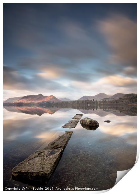 First Light Cat Bells Print by Phil Buckle