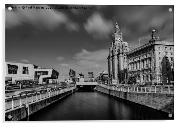 Pier Head Liverpool Acrylic by Paul Madden