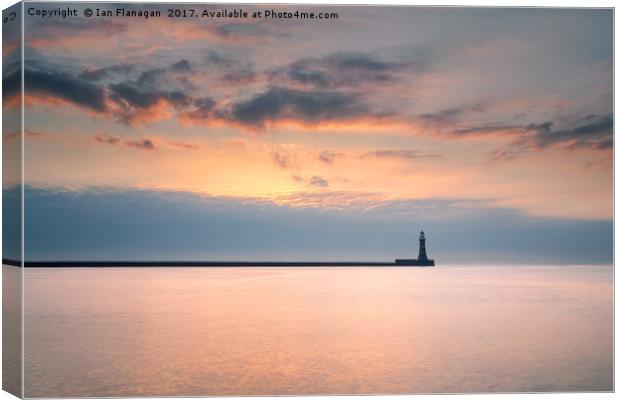The Alluring Roker Pier at Sunrise Canvas Print by Ian Flanagan