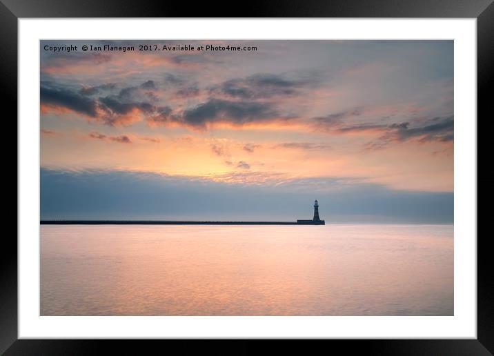 The Alluring Roker Pier at Sunrise Framed Mounted Print by Ian Flanagan