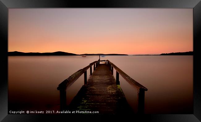            Sunrise at Binalong Bay.....Tasmania    Framed Print by imi koetz